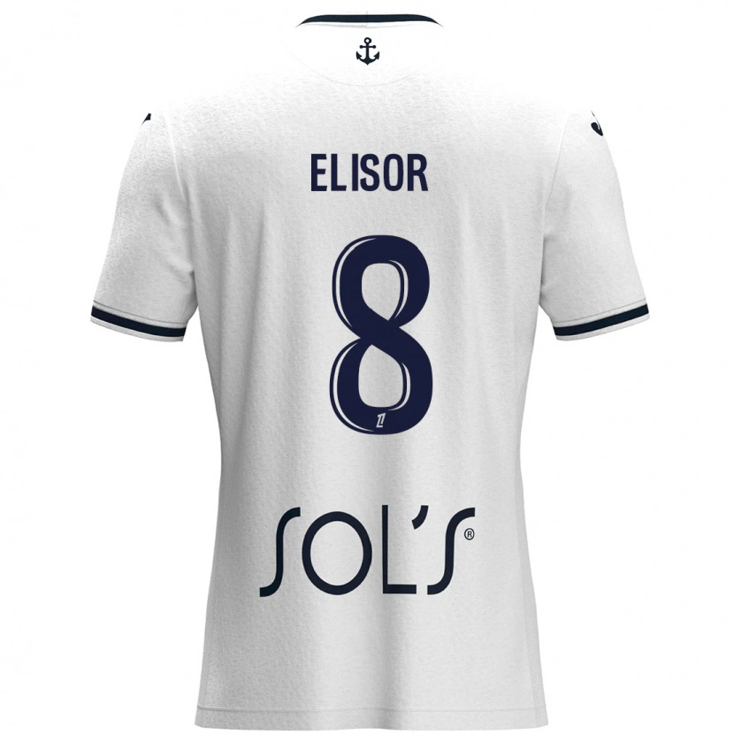 Danxen Niño Camiseta Salomé Elisor #8 Blanco Azul Oscuro 2ª Equipación 2024/25 La Camisa