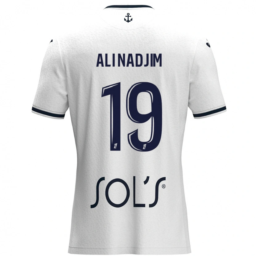 Danxen Niño Camiseta Nadjma Ali Nadjim #19 Blanco Azul Oscuro 2ª Equipación 2024/25 La Camisa