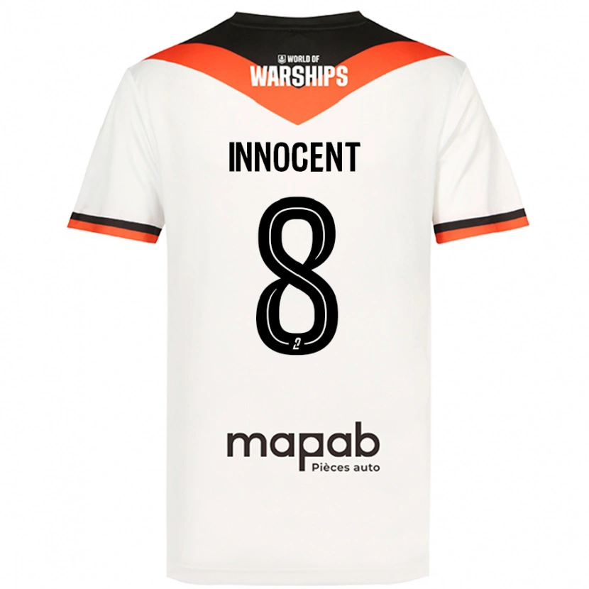 Danxen Niño Camiseta Bonke Innocent #8 Blanco 2ª Equipación 2024/25 La Camisa