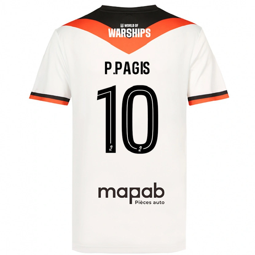 Danxen Niño Camiseta Pablo Pagis #10 Blanco 2ª Equipación 2024/25 La Camisa