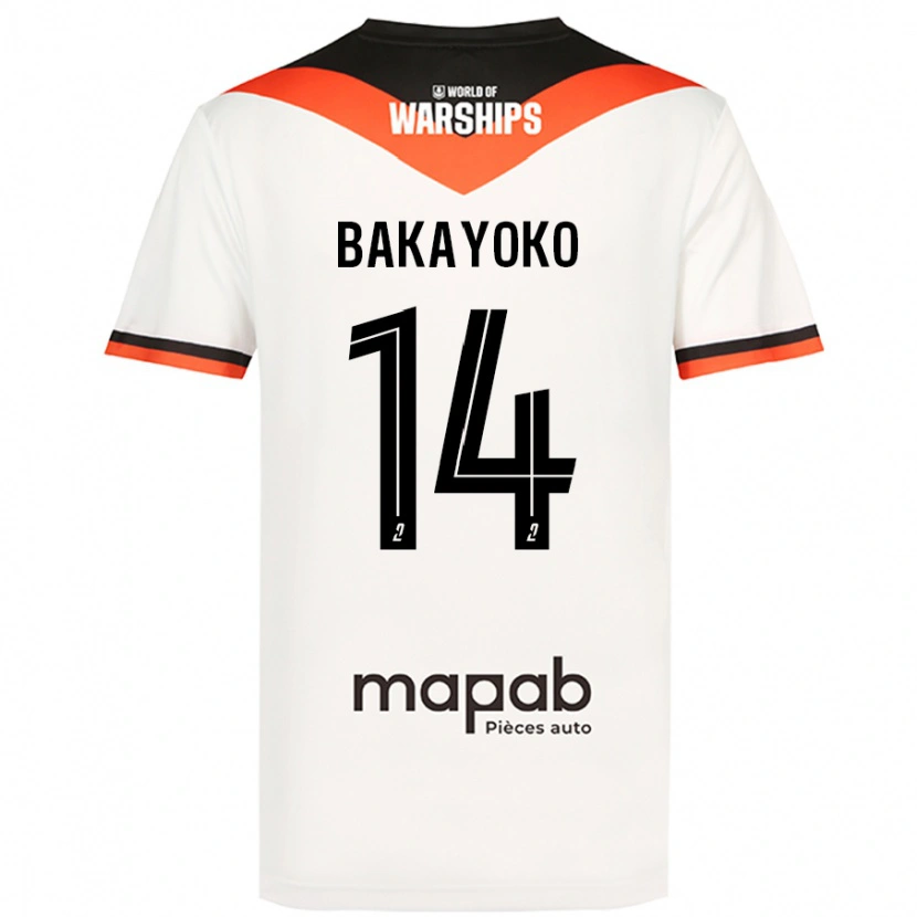 Danxen Niño Camiseta Tiemoué Bakayoko #14 Blanco 2ª Equipación 2024/25 La Camisa