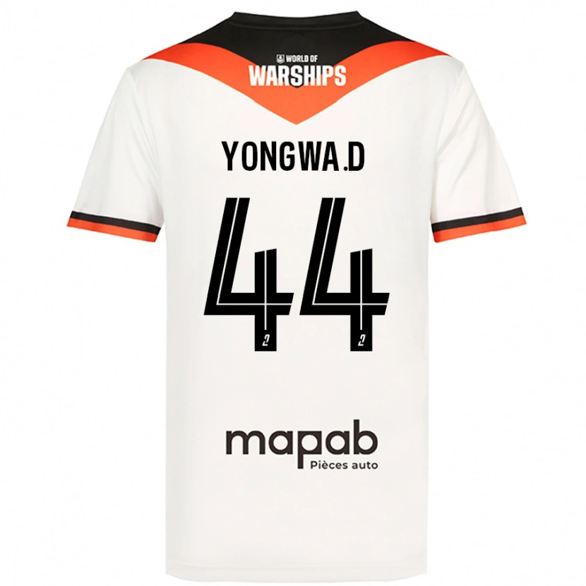 Danxen Niño Camiseta Darlin Yongwa #44 Blanco 2ª Equipación 2024/25 La Camisa