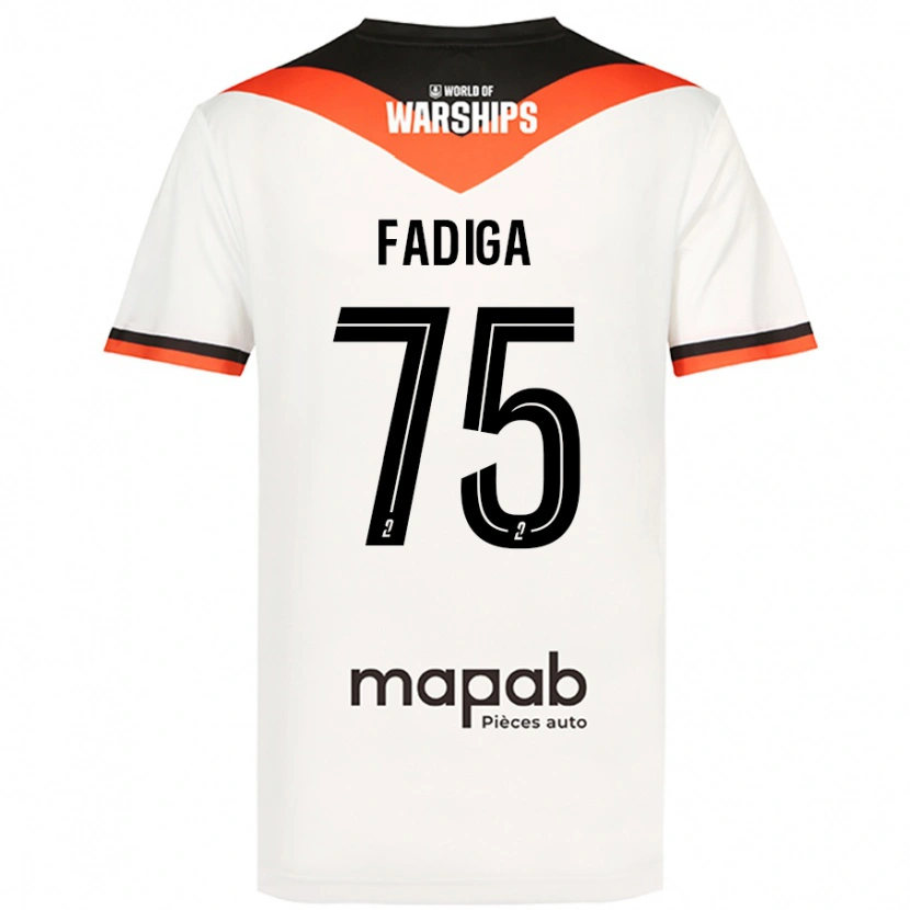 Danxen Niño Camiseta Bandiougou Fadiga #75 Blanco 2ª Equipación 2024/25 La Camisa