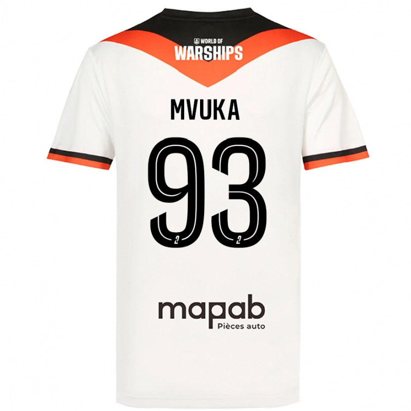 Danxen Niño Camiseta Joel Mvuka #93 Blanco 2ª Equipación 2024/25 La Camisa