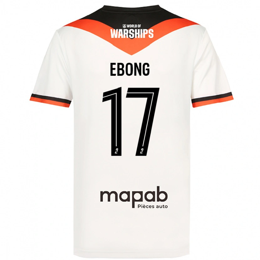 Danxen Niño Camiseta Arthur Ebong #17 Blanco 2ª Equipación 2024/25 La Camisa