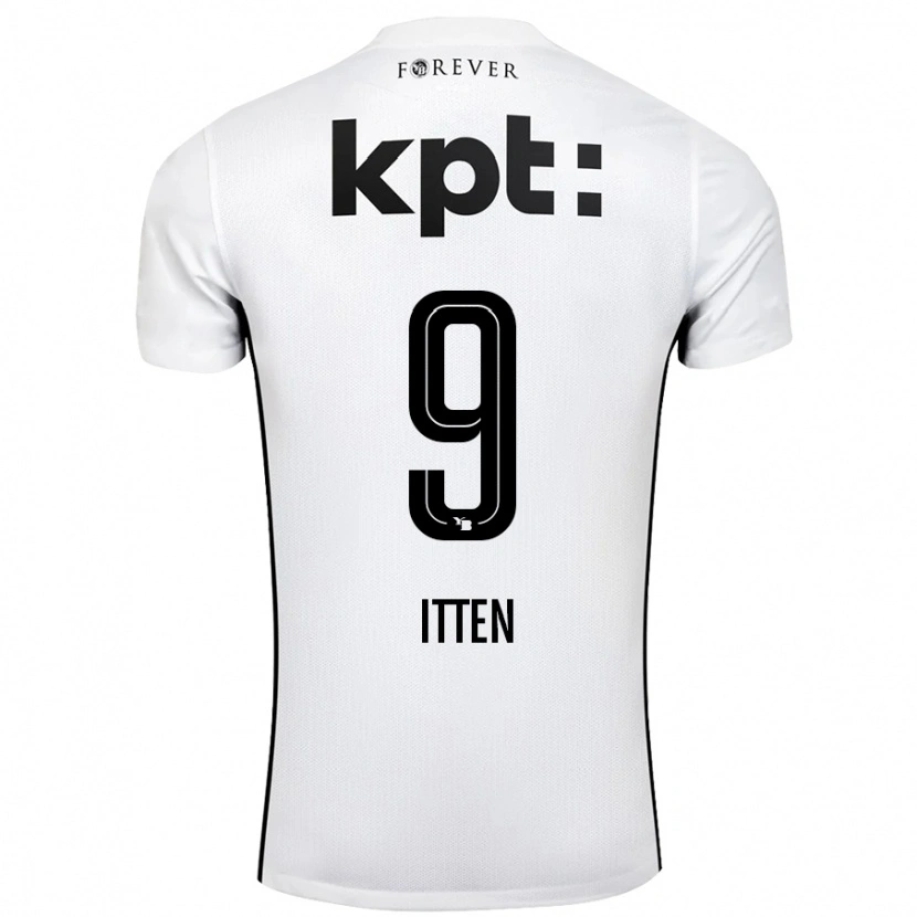 Danxen Niño Camiseta Cedric Itten #9 Blanco Negro 2ª Equipación 2024/25 La Camisa