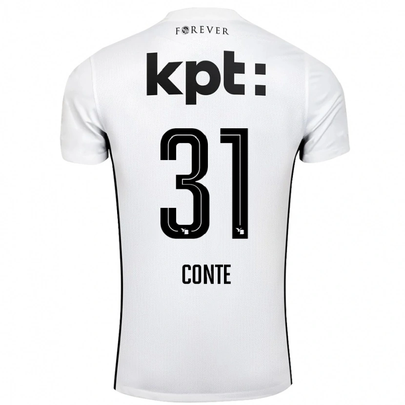 Danxen Niño Camiseta Facinet Conte #31 Blanco Negro 2ª Equipación 2024/25 La Camisa