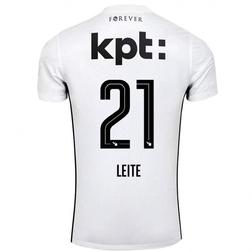 Danxen Niño Camiseta Ana Leite #21 Blanco Negro 2ª Equipación 2024/25 La Camisa