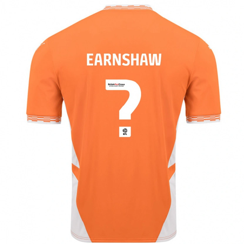 Danxen Hombre Camiseta Alice Earnshaw #0 Naranja Blanco 1ª Equipación 2024/25 La Camisa