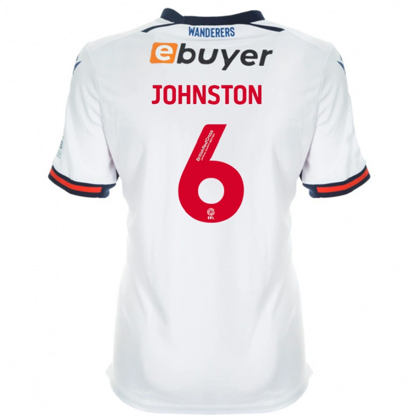 Danxen Hombre Camiseta George Johnston #6 Blanco 1ª Equipación 2024/25 La Camisa