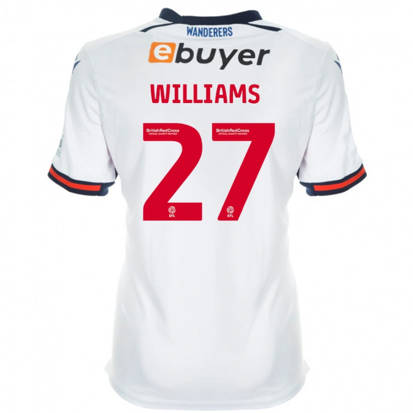 Danxen Hombre Camiseta Randell Williams #27 Blanco 1ª Equipación 2024/25 La Camisa