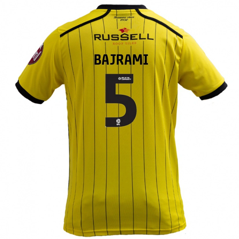 Danxen Hombre Camiseta Geraldo Bajrami #5 Amarillo 1ª Equipación 2024/25 La Camisa