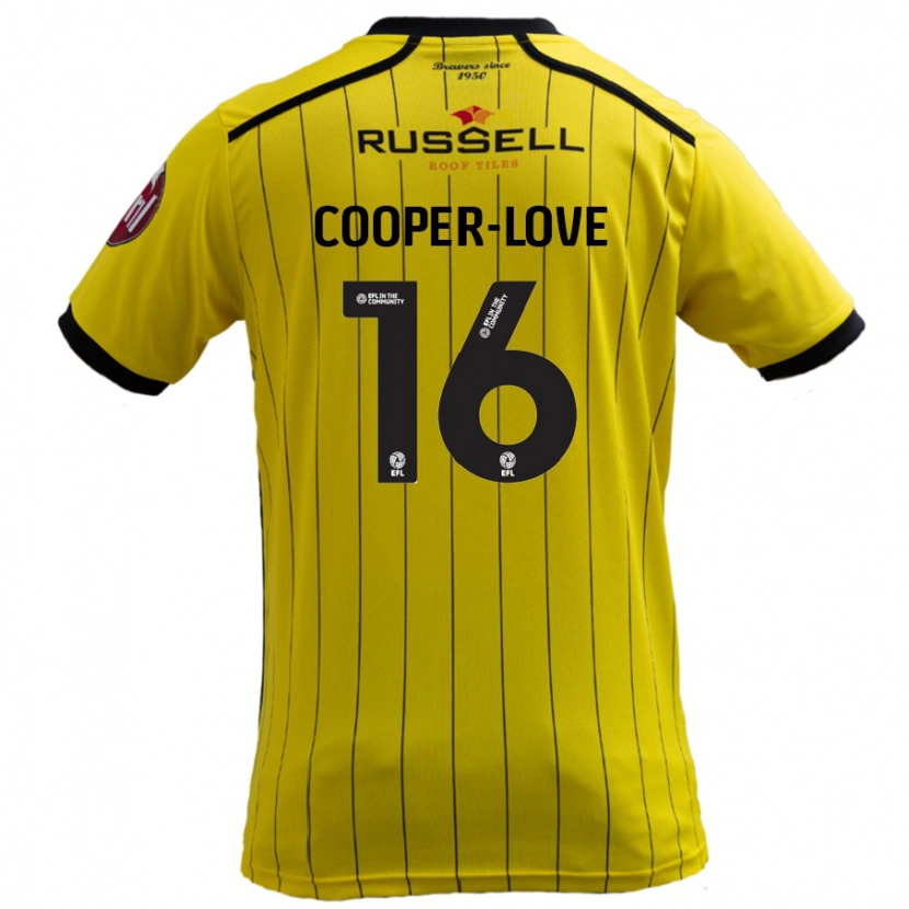 Danxen Hombre Camiseta Jack Cooper-Love #16 Amarillo 1ª Equipación 2024/25 La Camisa