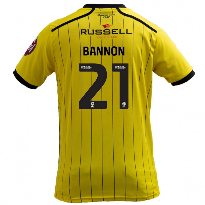 Danxen Hombre Camiseta Alex Bannon #21 Amarillo 1ª Equipación 2024/25 La Camisa