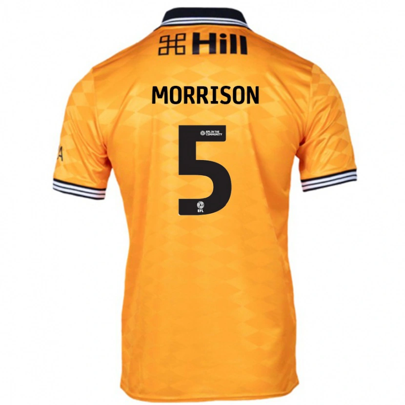 Danxen Hombre Camiseta Michael Morrison #5 Naranja 1ª Equipación 2024/25 La Camisa