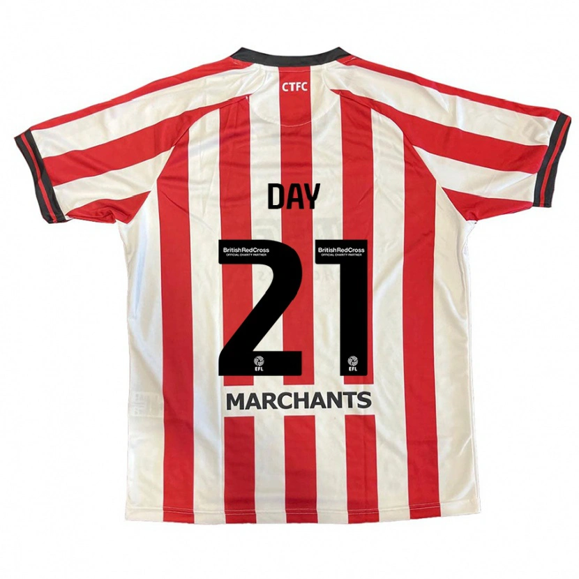 Danxen Hombre Camiseta Joe Day #21 Rojo Blanco 1ª Equipación 2024/25 La Camisa