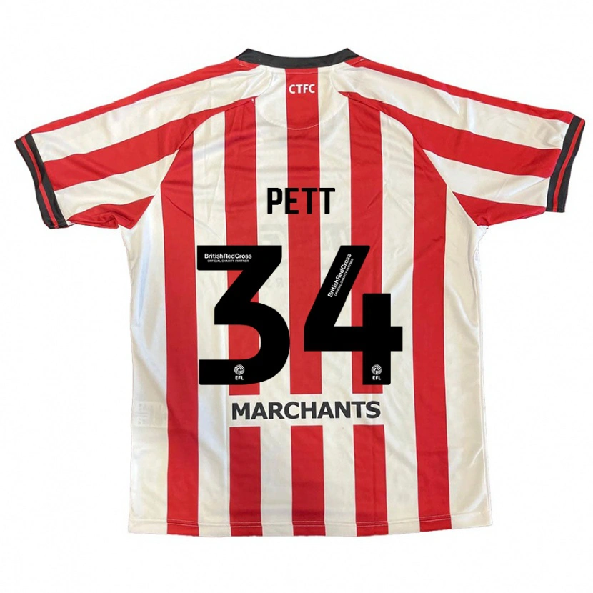 Danxen Hombre Camiseta Tom Pett #34 Rojo Blanco 1ª Equipación 2024/25 La Camisa