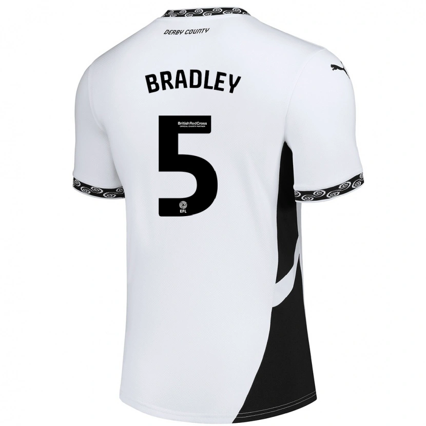 Danxen Hombre Camiseta Sonny Bradley #5 Blanco Negro 1ª Equipación 2024/25 La Camisa