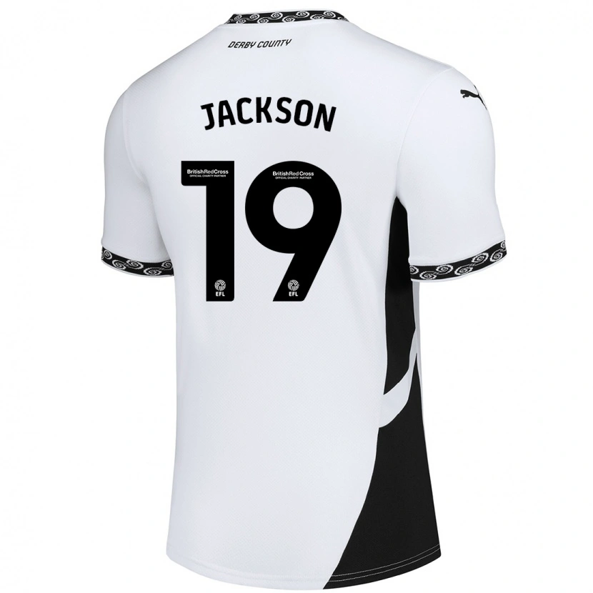 Danxen Hombre Camiseta Kayden Jackson #19 Blanco Negro 1ª Equipación 2024/25 La Camisa