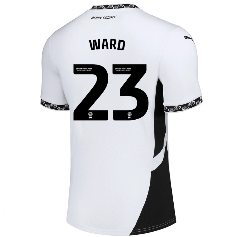 Danxen Hombre Camiseta Joe Ward #23 Blanco Negro 1ª Equipación 2024/25 La Camisa