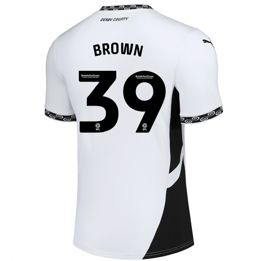 Danxen Hombre Camiseta Dajaune Brown #39 Blanco Negro 1ª Equipación 2024/25 La Camisa