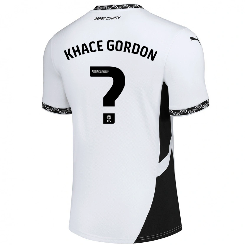 Danxen Hombre Camiseta Khace Gordon #0 Blanco Negro 1ª Equipación 2024/25 La Camisa