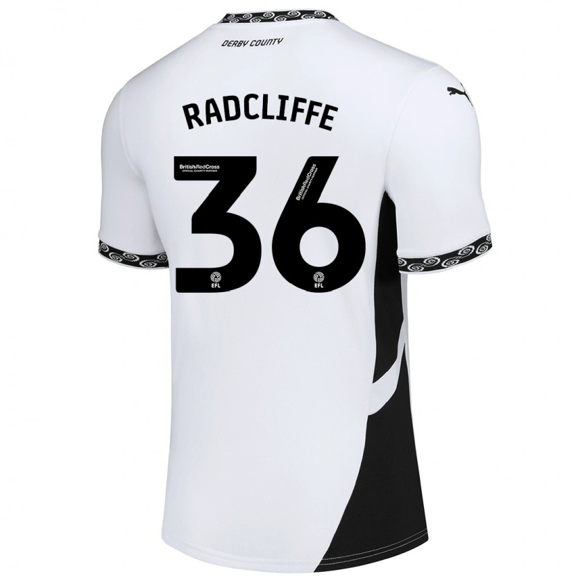 Danxen Hombre Camiseta Ben Radcliffe #36 Blanco Negro 1ª Equipación 2024/25 La Camisa