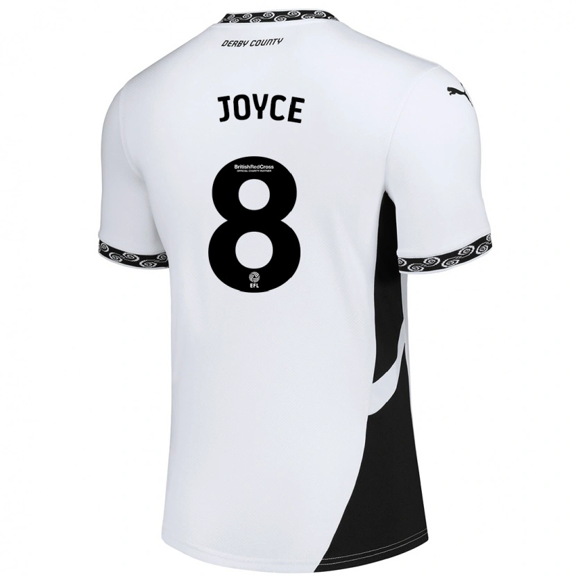 Danxen Hombre Camiseta Emily Joyce #8 Blanco Negro 1ª Equipación 2024/25 La Camisa