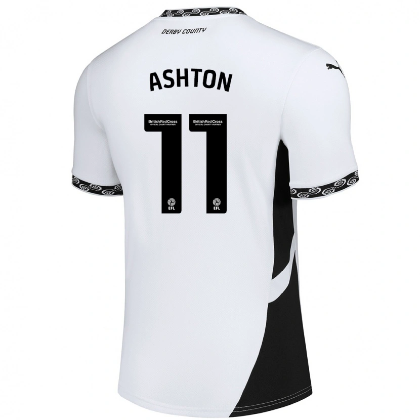 Danxen Hombre Camiseta Eleanor Ashton #11 Blanco Negro 1ª Equipación 2024/25 La Camisa