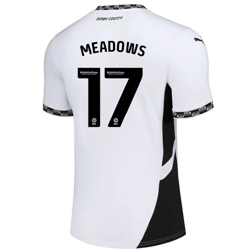 Danxen Hombre Camiseta Helena Meadows #17 Blanco Negro 1ª Equipación 2024/25 La Camisa