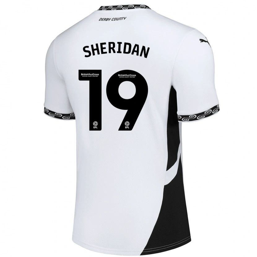 Danxen Hombre Camiseta Isabel Sheridan #19 Blanco Negro 1ª Equipación 2024/25 La Camisa