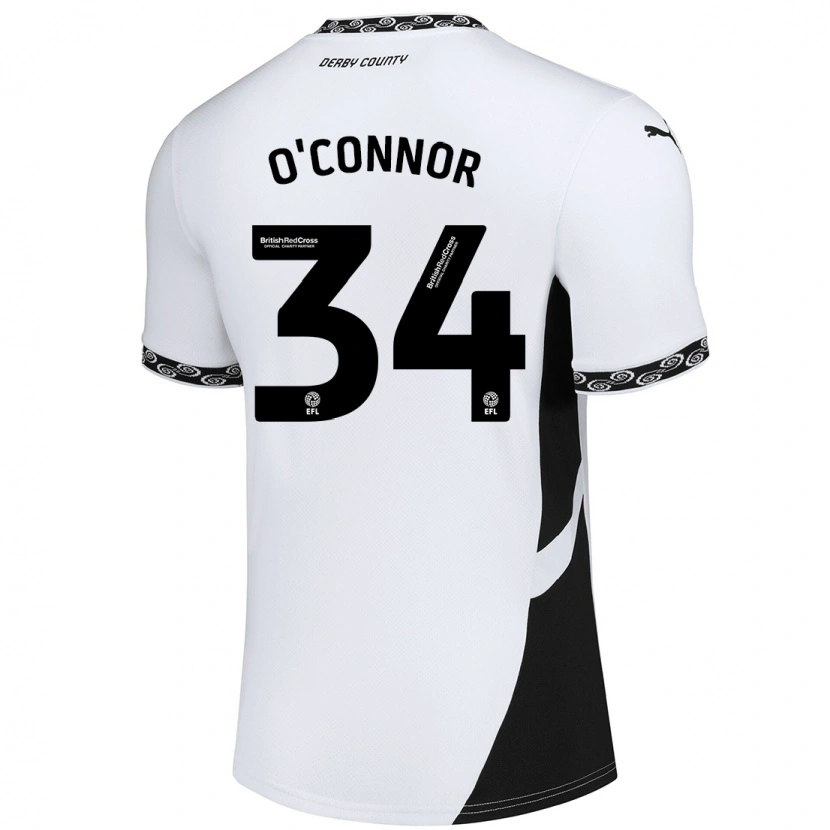 Danxen Hombre Camiseta Dolcie O'connor #34 Blanco Negro 1ª Equipación 2024/25 La Camisa