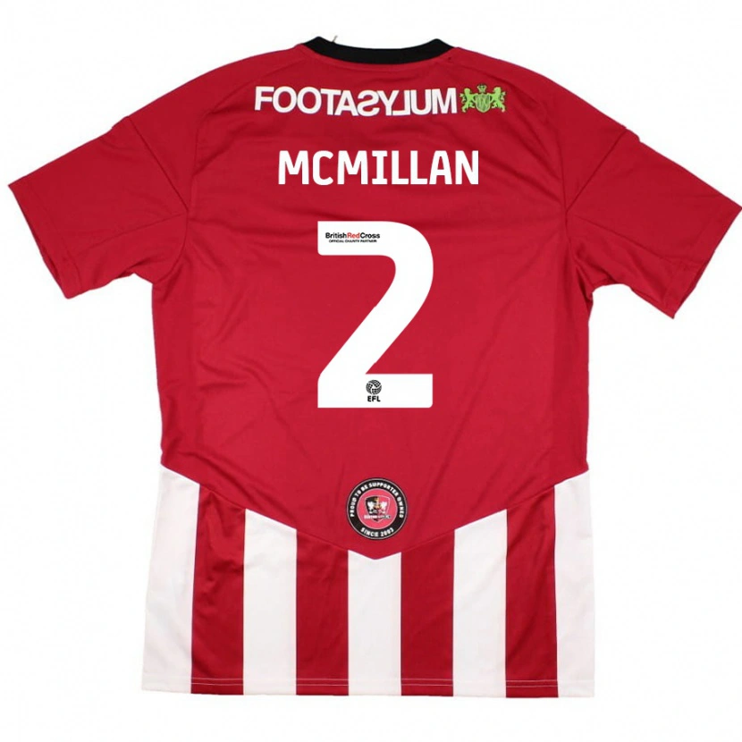 Danxen Hombre Camiseta Jack Mcmillan #2 Rojo Blanco 1ª Equipación 2024/25 La Camisa