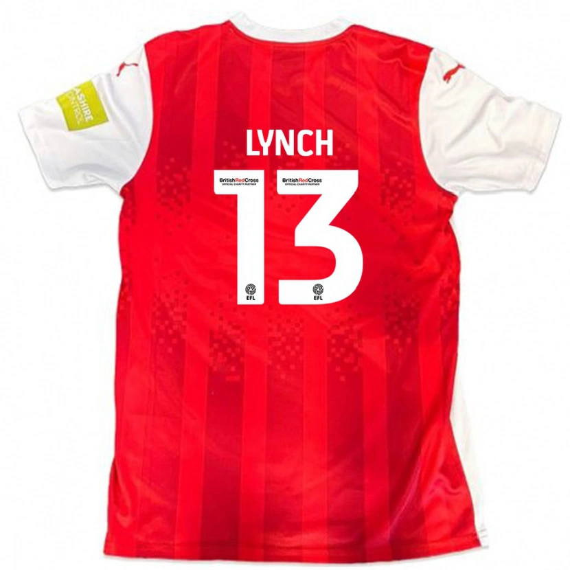 Danxen Hombre Camiseta Jay Lynch #13 Rojo Blanco 1ª Equipación 2024/25 La Camisa