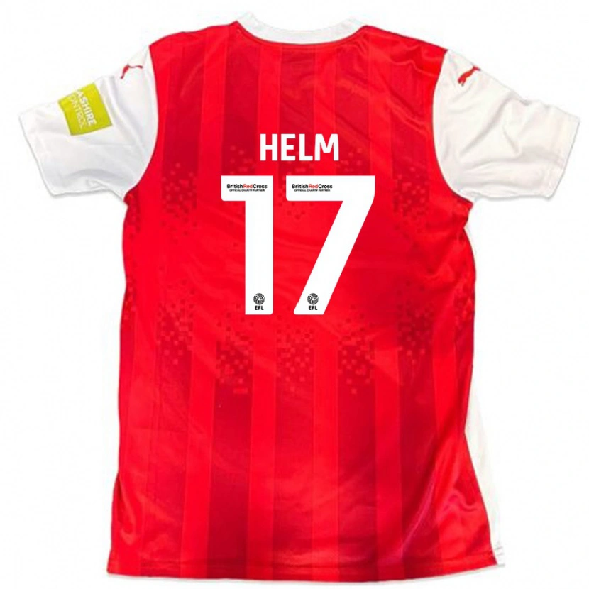Danxen Hombre Camiseta Mark Helm #17 Rojo Blanco 1ª Equipación 2024/25 La Camisa