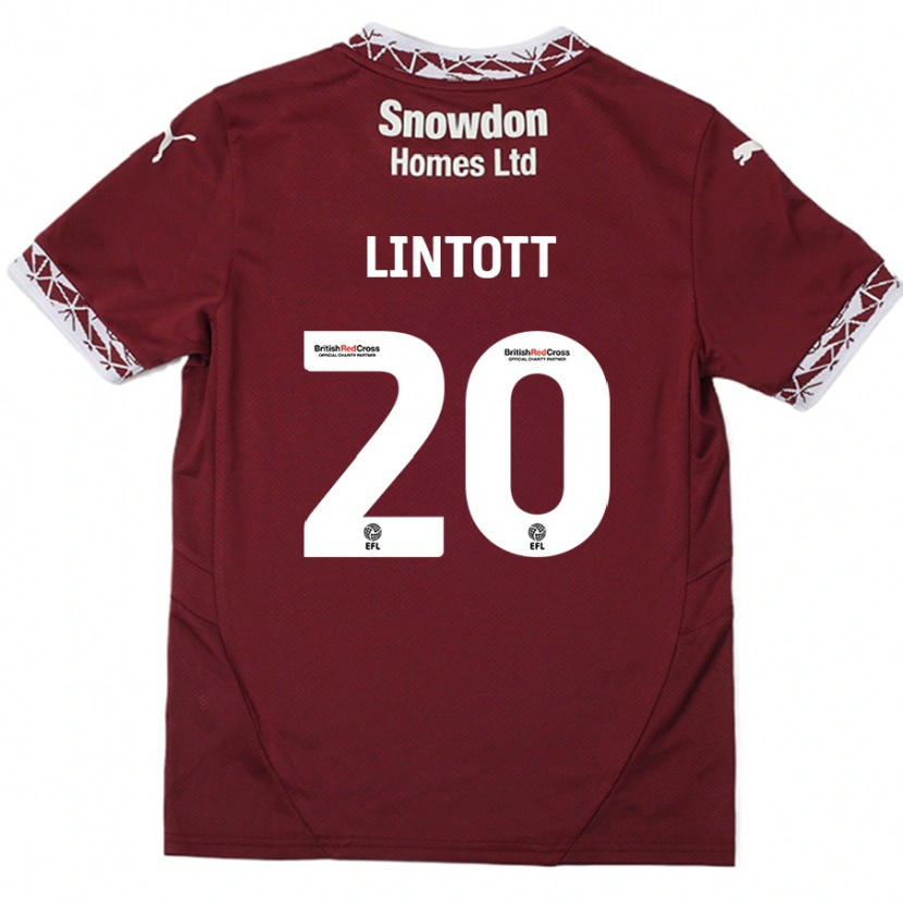 Danxen Hombre Camiseta Harvey Lintott #20 Borgoña 1ª Equipación 2024/25 La Camisa