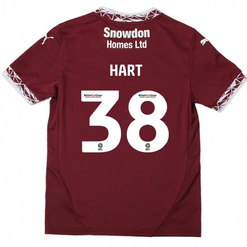 Danxen Hombre Camiseta Jamari Hart #38 Borgoña 1ª Equipación 2024/25 La Camisa
