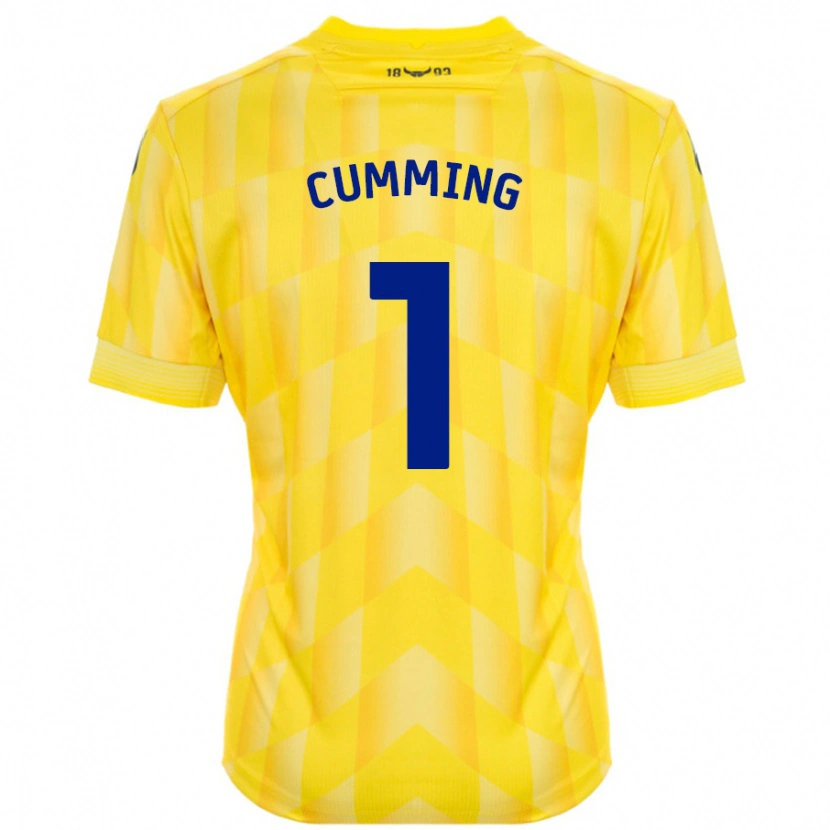 Danxen Hombre Camiseta Jamie Cumming #1 Amarillo 1ª Equipación 2024/25 La Camisa