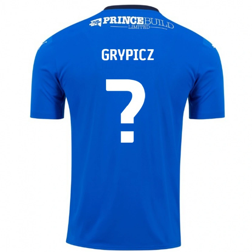 Danxen Hombre Camiseta Brandon Grypicz #0 Azul Blanco 1ª Equipación 2024/25 La Camisa