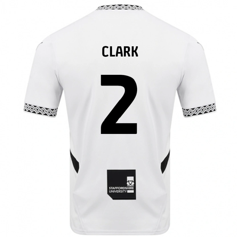Danxen Hombre Camiseta Mitch Clark #2 Blanco 1ª Equipación 2024/25 La Camisa