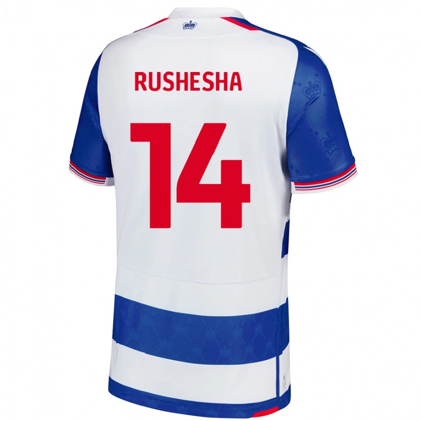 Danxen Hombre Camiseta Tivonge Rushesha #14 Azul Blanco 1ª Equipación 2024/25 La Camisa