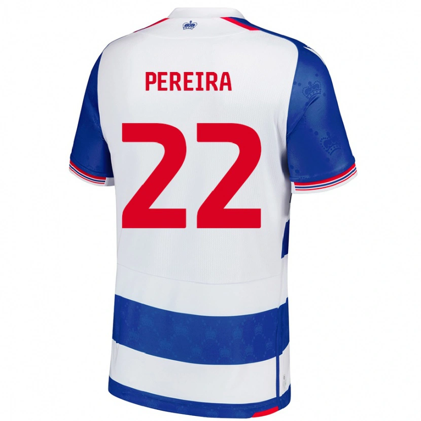 Danxen Hombre Camiseta Joel Pereira #22 Azul Blanco 1ª Equipación 2024/25 La Camisa