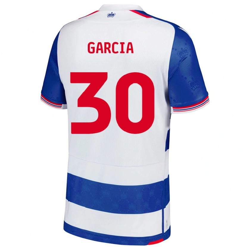 Danxen Hombre Camiseta Andre Garcia #30 Azul Blanco 1ª Equipación 2024/25 La Camisa