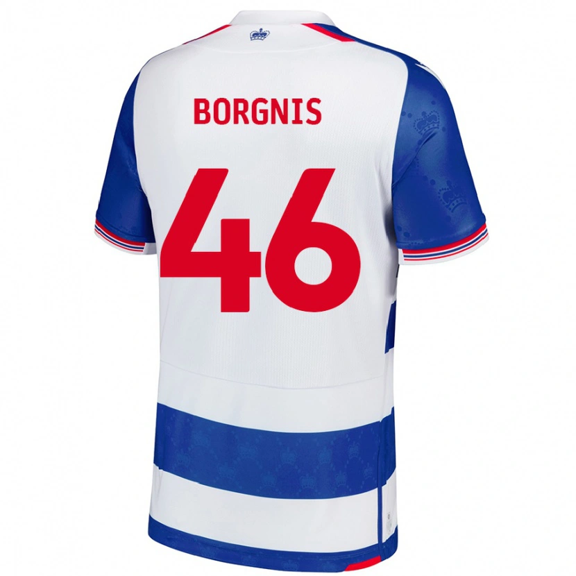 Danxen Hombre Camiseta Jacob Borgnis #46 Azul Blanco 1ª Equipación 2024/25 La Camisa