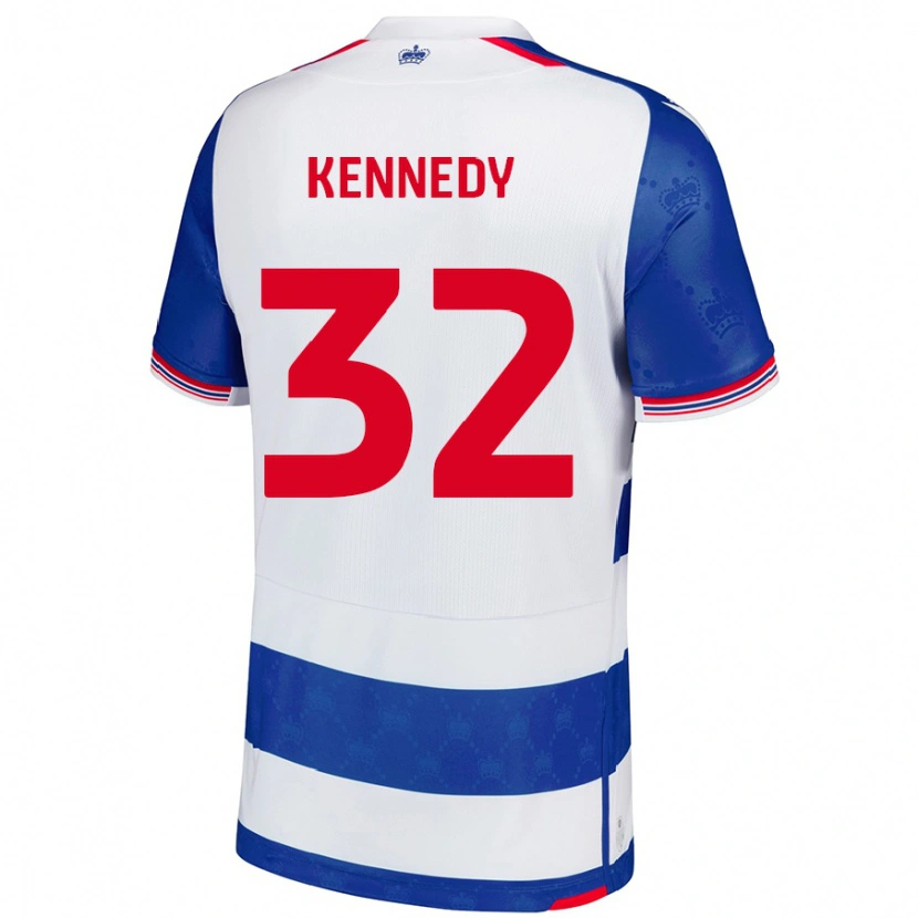 Danxen Hombre Camiseta Stevie Kennedy #32 Azul Blanco 1ª Equipación 2024/25 La Camisa