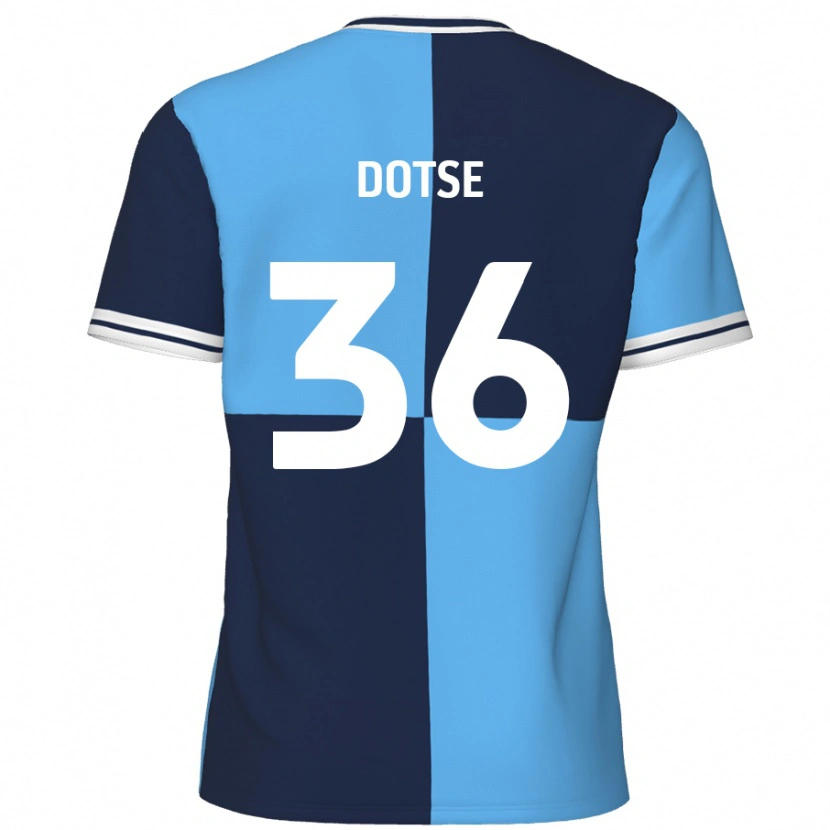 Danxen Hombre Camiseta Jahiem Dotse #36 Azul Cielo Azul Oscuro 1ª Equipación 2024/25 La Camisa