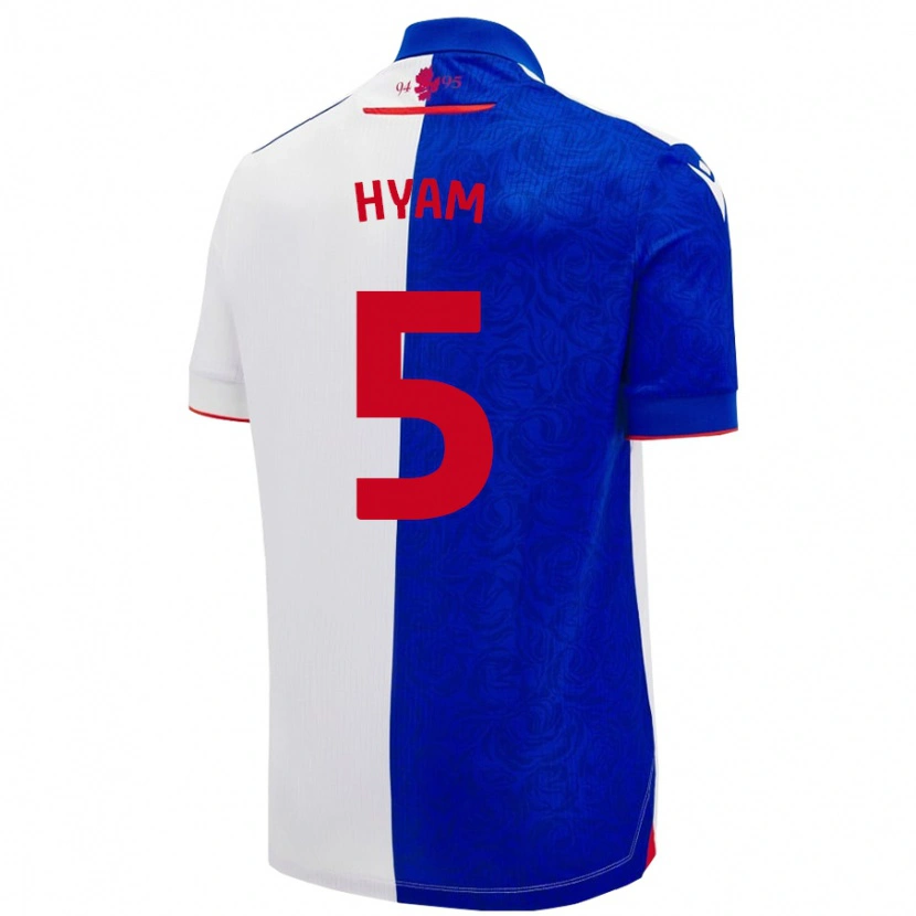 Danxen Hombre Camiseta Dominic Hyam #5 Azul Cielo Blanco 1ª Equipación 2024/25 La Camisa