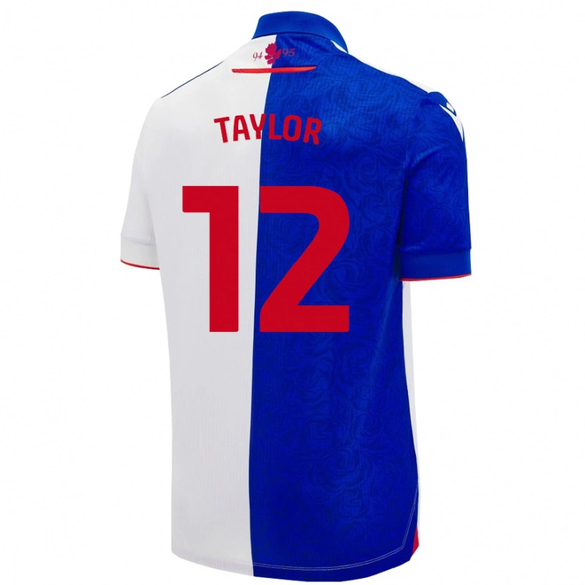 Danxen Hombre Camiseta Emma Taylor #12 Azul Cielo Blanco 1ª Equipación 2024/25 La Camisa