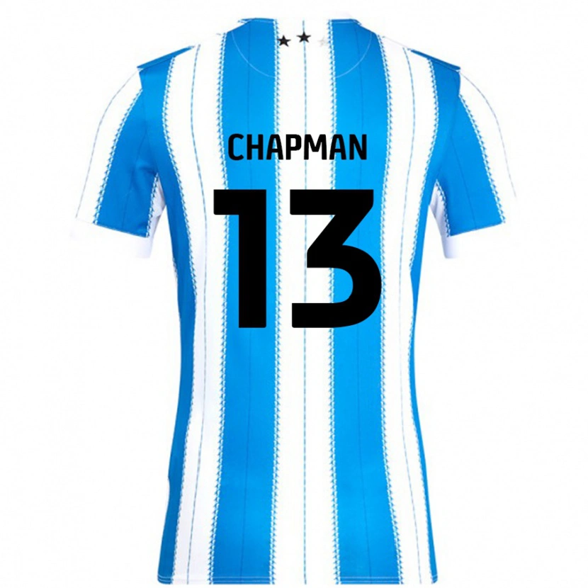 Danxen Hombre Camiseta Jacob Chapman #13 Azul Blanco 1ª Equipación 2024/25 La Camisa