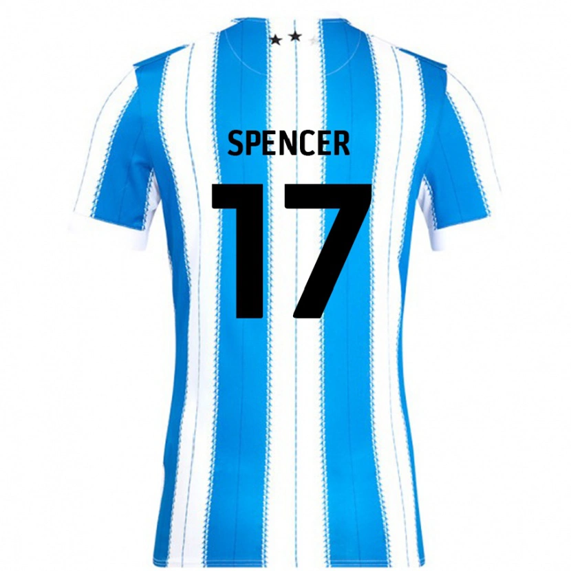 Danxen Hombre Camiseta Brodie Spencer #17 Azul Blanco 1ª Equipación 2024/25 La Camisa